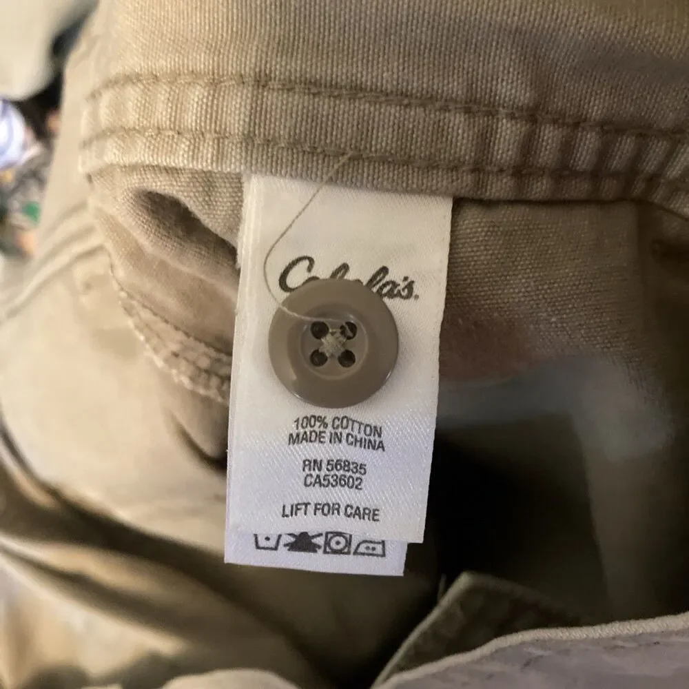 Cabelas Mens Cargo Shorts  Size 44 Outdoor Cotton Hiking Fishing Lot Of 2